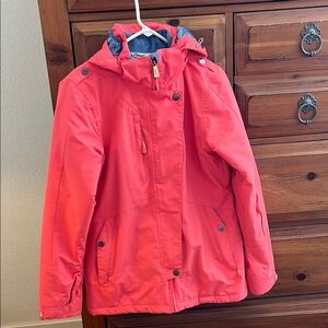 Morrow Vibrant Pink Hooded Winter Coat with Water-Resistant Sheen EUC